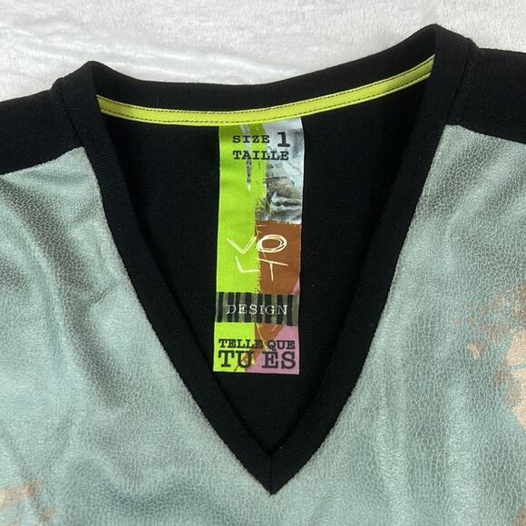 Volt Design long sleeved a line art dress, size 1 Taille or small - Picture 6 of 9